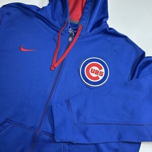 Nike Chicago Cubs Therma-Fit Full Zip Hoodie Jacket Men's XXL Blue MLB Genuine M
